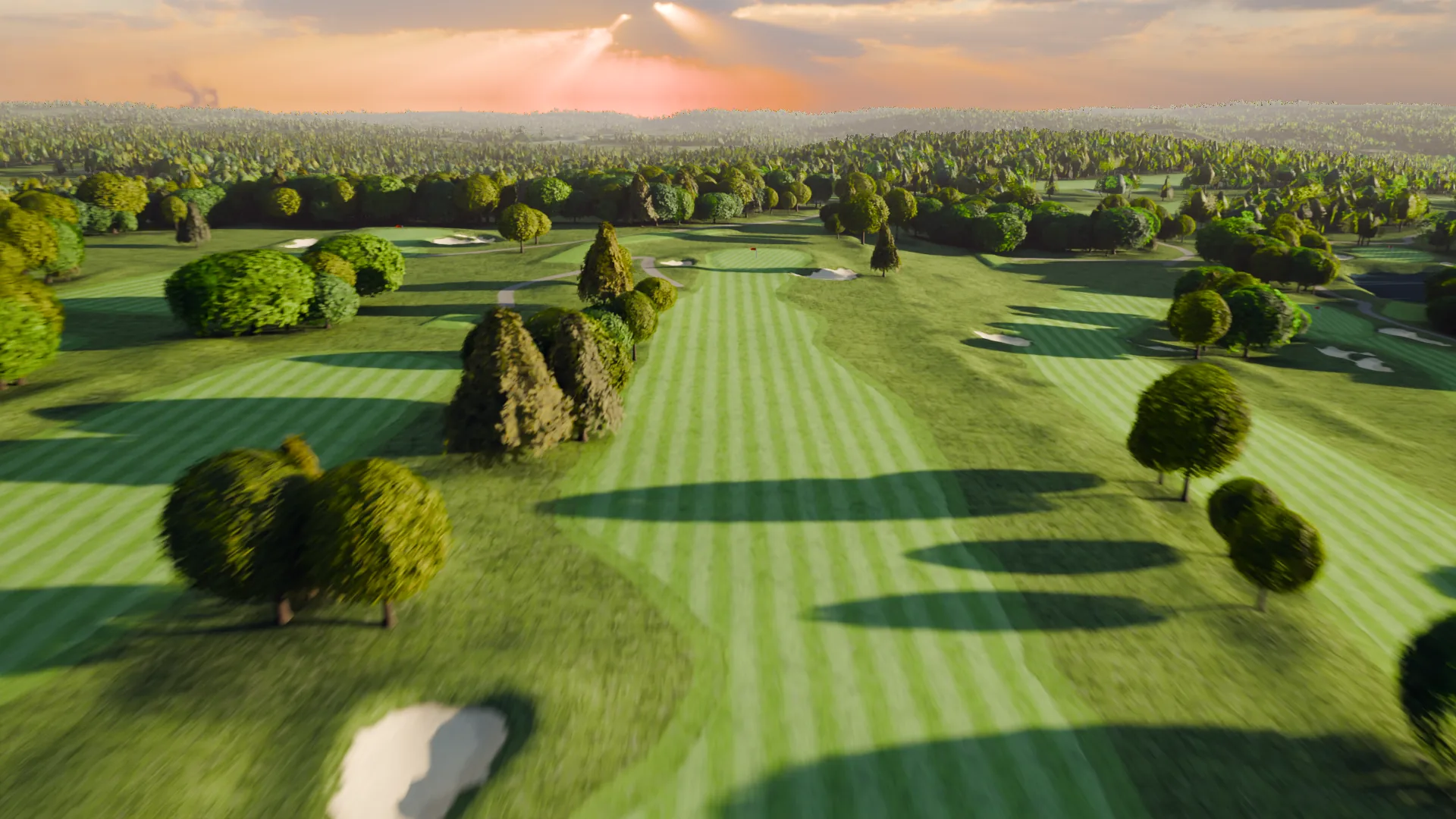 Over the first fairway at River Ridge.